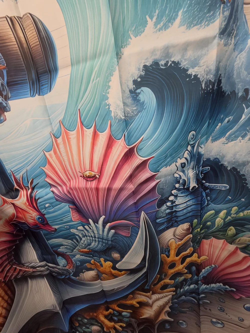 NWOT Ocean Anchor Scene Water Resistant Fsbric Shower Curtain